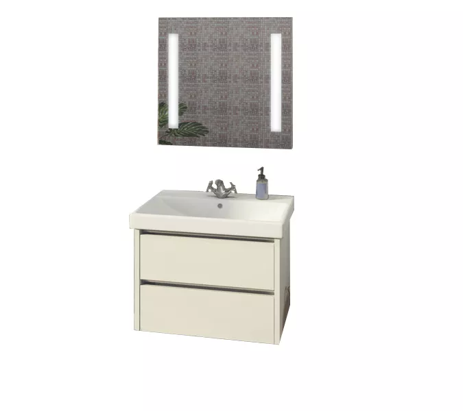 Тумба-умывальник Comforty  Дублин, Выбрать цвет: Белый глянец, Выбрать размер: 75, Комплектация: раковина Comforty 8057, изображение 2