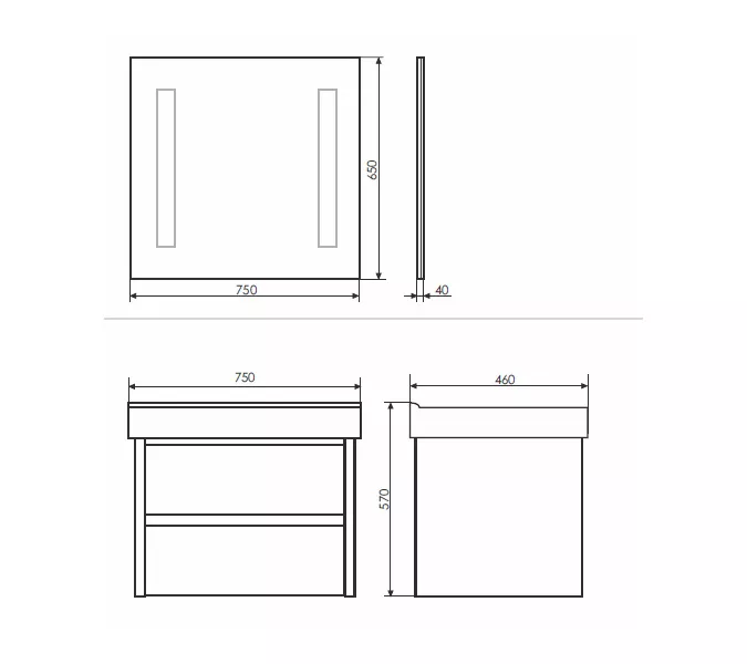 Тумба-умывальник Comforty  Дублин, Выбрать цвет: Белый глянец, Выбрать размер: 75, Комплектация: раковина Comforty 8057, изображение 6
