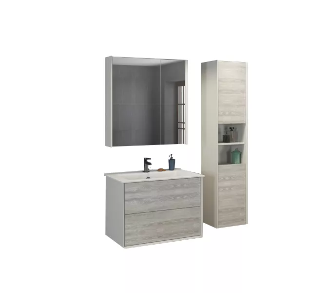 Тумба-умывальник Comforty Женева, Выбрать размер: 75, Выбрать цвет: Дуб белый, Комплектация: раковина Comforty 75E, изображение 2