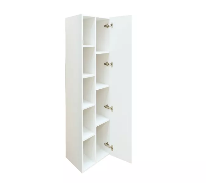 COMFORTY. Шкаф-колонна "Милан-40" белый глянец, изображение 2