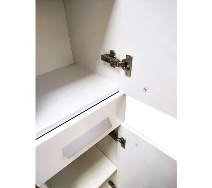 COMFORTY. Шкаф-колонна "Модена М-35" белая матовая, изображение 4