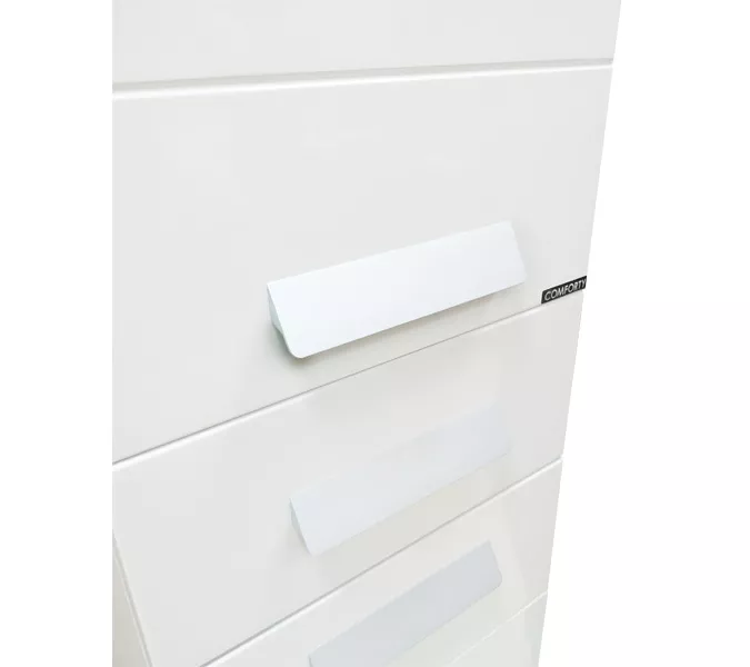 COMFORTY. Шкаф-колонна "Модена М-35" белая матовая, изображение 5