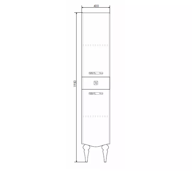 COMFORTY. Шкаф-колонна "Монако-40" левый/правый  белый глянец, Ориентация: левая, изображение 9