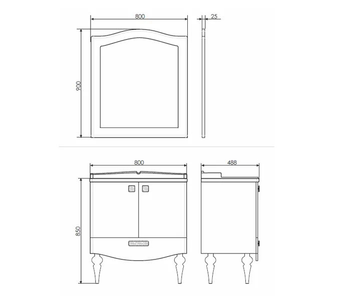 Тумба-умывальник Comforty Монако, Выбрать размер: 80, Тип: Тумба напольная, Выбрать цвет: Белый, Комплектация: раковина Comforty 3380, изображение 9
