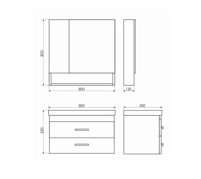 Тумба-умывальник Comforty  Никосия, Выбрать размер: 80, Тип: Тумба подвесная, Выбрать цвет: Дуб белый, Комплектация: раковина Fest 80, изображение 5