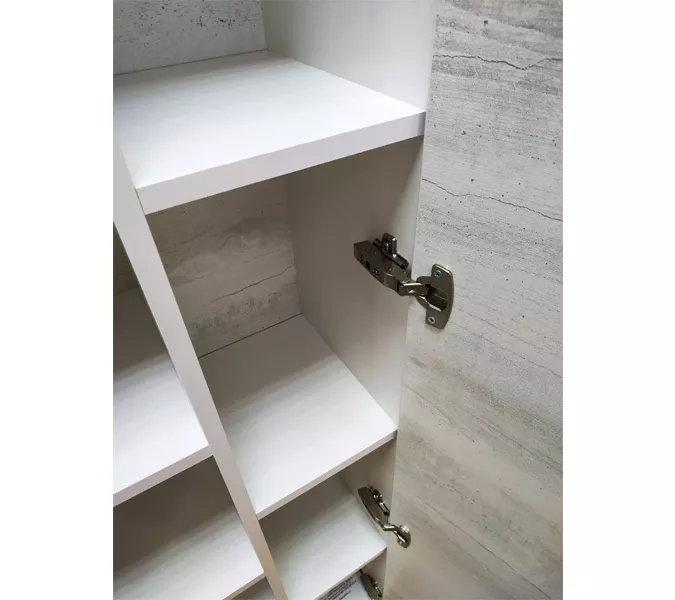 COMFORTY. Шкаф-колонна "Прага-45" дуб белый, изображение 5