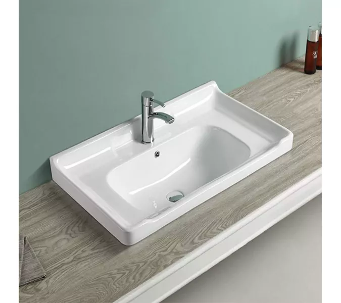 Тумба-умывальник Comforty Рига, Выбрать размер: 60, Выбрать цвет: Дуб Сонома, Комплектация: раковина Comforty 9335, изображение 4