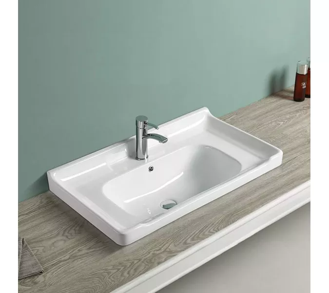 Тумба-умывальник Comforty Рига, Выбрать размер: 80, Выбрать цвет: Дуб Сонома, Комплектация: раковина Comforty 9335-80, изображение 4