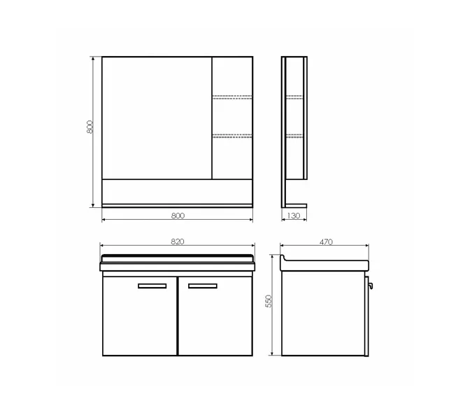 Тумба-умывальник Comforty Рига, Выбрать размер: 80, Выбрать цвет: Дуб Сонома, Комплектация: раковина Comforty 9335-80, изображение 5