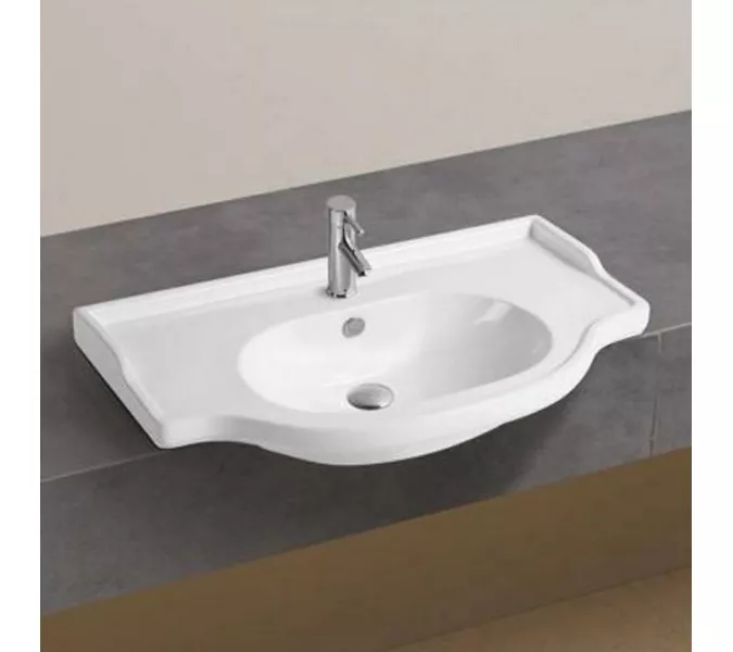 COMFORTY. Тумба-умывальник "Севилья-85/100" слоновая кость, Выбрать размер: 85, Комплектация: раковина Сенеж 87, изображение 6