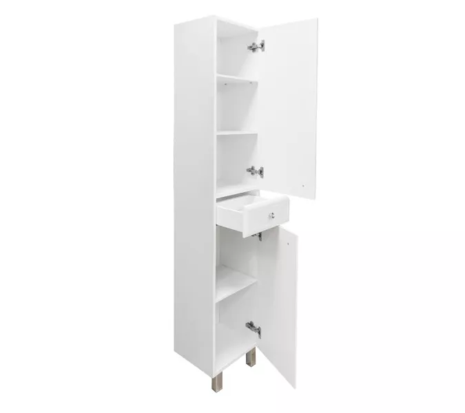 COMFORTY. Шкаф-колонна "Сочи-35" белый глянец, изображение 2