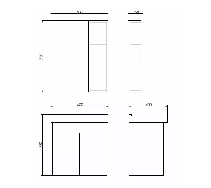 COMFORTY. Тумба-умывальник "Тромсе-60/80" дуб сонома с раковиной Fest, Выбрать размер: 60, Внешний вид: с раковиной Fest 60 F01, изображение 8