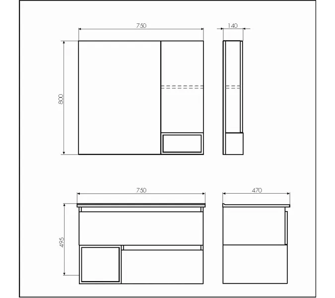 COMFORTY. Тумба-умывальник "Турин" дуб белый /бежевый с раковиной COMFORTY, Выбрать размер: 75, Ориентация: универсальная, Выбрать цвет: Дуб бежевый, Комплектация: раковина Comforty 75E, изображение 6