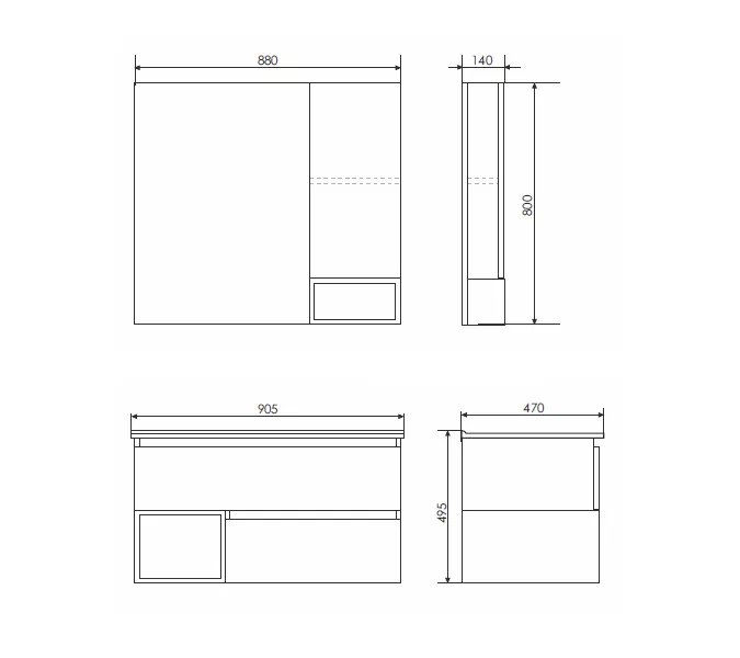 COMFORTY. Тумба-умывальник "Турин" дуб белый /бежевый с раковиной COMFORTY, Выбрать размер: 90, Ориентация: левая, Выбрать цвет: Дуб бежевый, Комплектация: раковина Comforty 9090EL, изображение 4