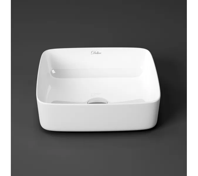 Раковина накладная Delice Beatrice, Выбрать размер: 40х40, Внешний вид: Квадратная