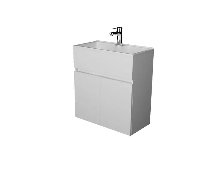 Тумба подвесная с раковиной 1Marka Mira, Выбрать цвет: Белый, изображение 5