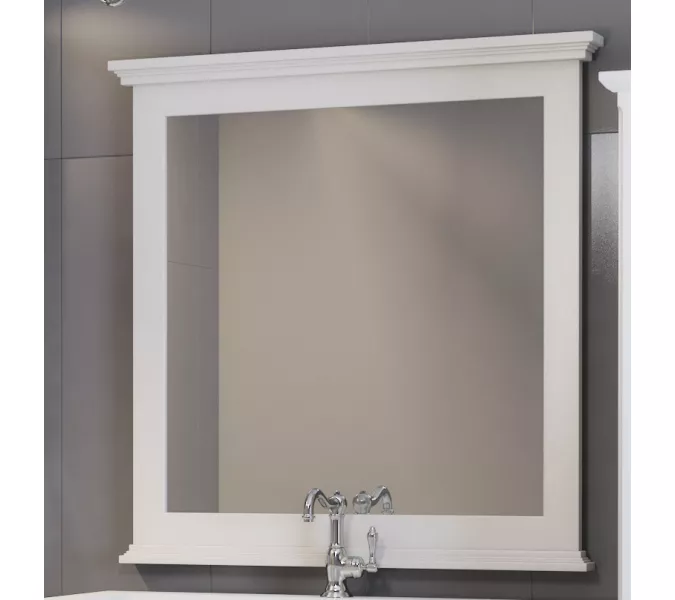 Зеркало OPADIRIS  Палермо  белый матовый, Выбрать цвет: Белый, Выбрать размер: 90, изображение 3