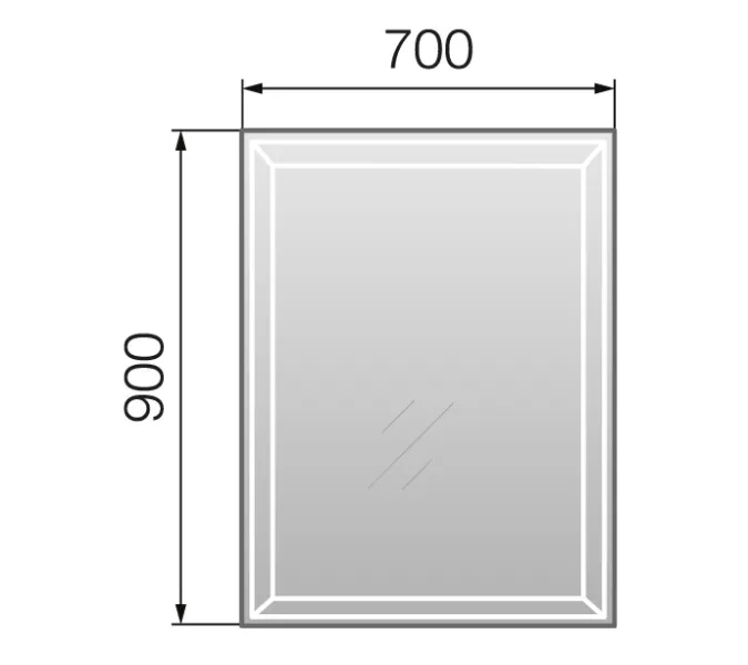 Зеркало  1 Marka  Classic 2, Выбрать размер: 70х90, Выбрать цвет: Белый, изображение 4