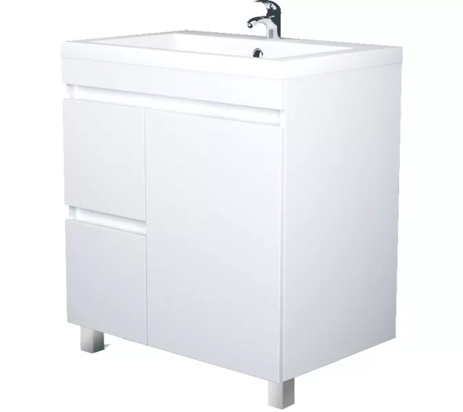 Тумба напольная без  раковины 1Marka Cube 75/100, Выбрать размер: 75, Выбрать цвет: Белый