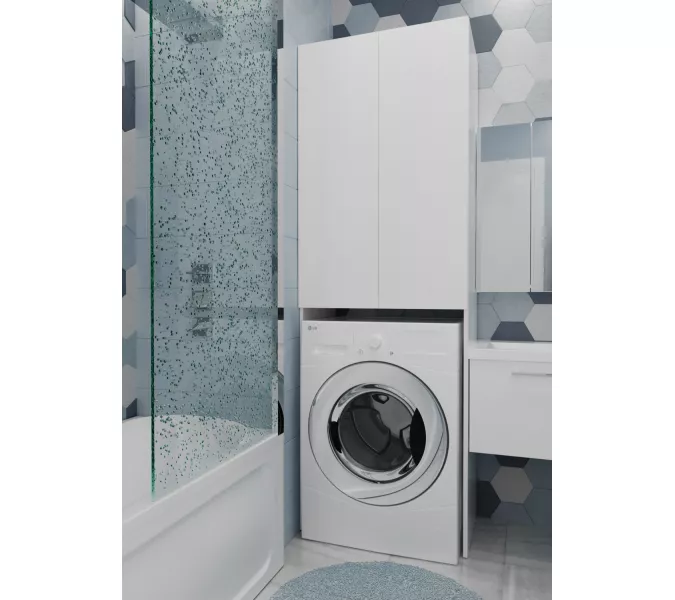 Шкаф 1Marka Wall 67 2д Белый глянец, изображение 5