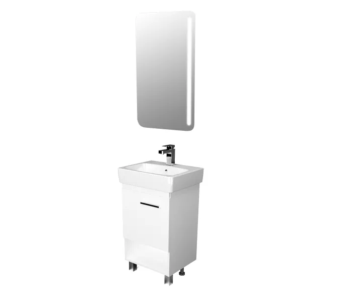 Тумба напольная без  раковины 1Marka Tera, Выбрать размер: 50, Выбрать цвет: Белый, изображение 6