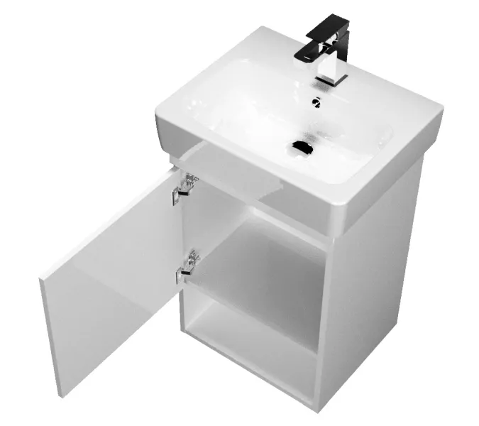 Тумба напольная без  раковины 1Marka Tera, Выбрать размер: 50, Выбрать цвет: Белый, изображение 2