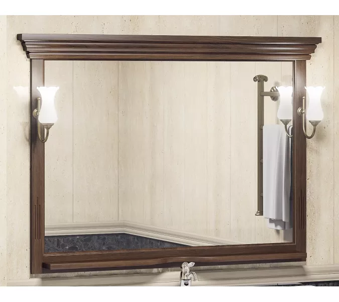 Зеркало OPADIRIS Риспекто орех антикварный, с выключателем, Выбрать цвет: Орех антикварный, Выбрать размер: 120, изображение 5
