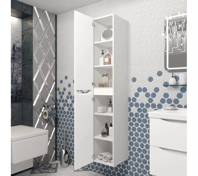 Пенал OPADIRIS Элеганс белый матовый левый/правый, Ориентация: Левая, изображение 3