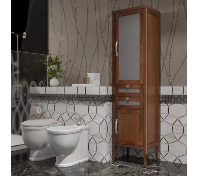 Пенал одностворчатый правый OPADIRIS  Мираж  светлый орех, Ориентация: Правая, Выбрать цвет: Светлый орех