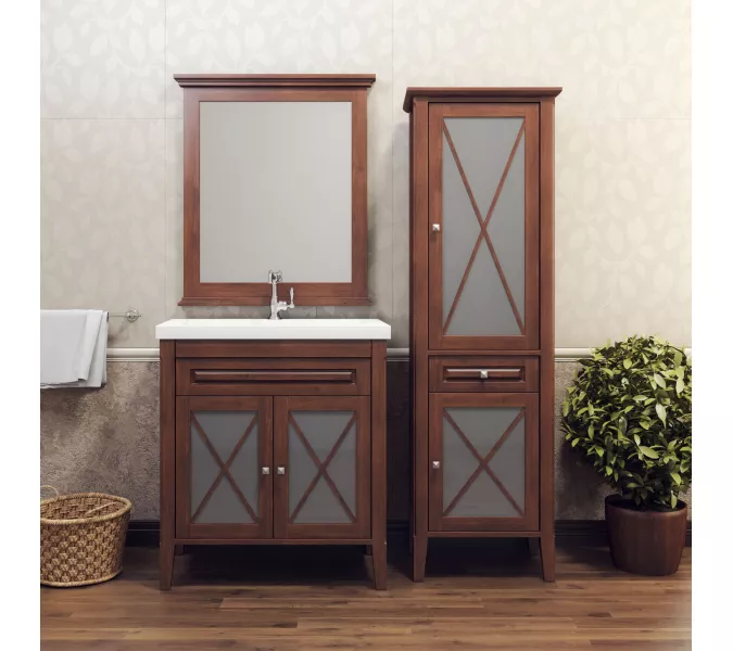 Пенал напольный OPADIRIS Палермо левый/правый,  светлый орех, Выбрать цвет: Светлый орех, Ориентация: Правая, изображение 6