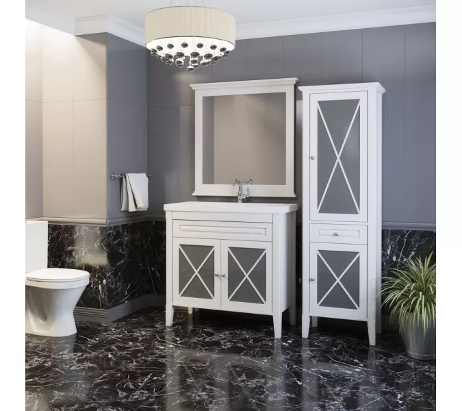 Пенал напольный OPADIRIS Палермо левый/правый  белый матовый, Выбрать цвет: Белый, Ориентация: Правая, изображение 6