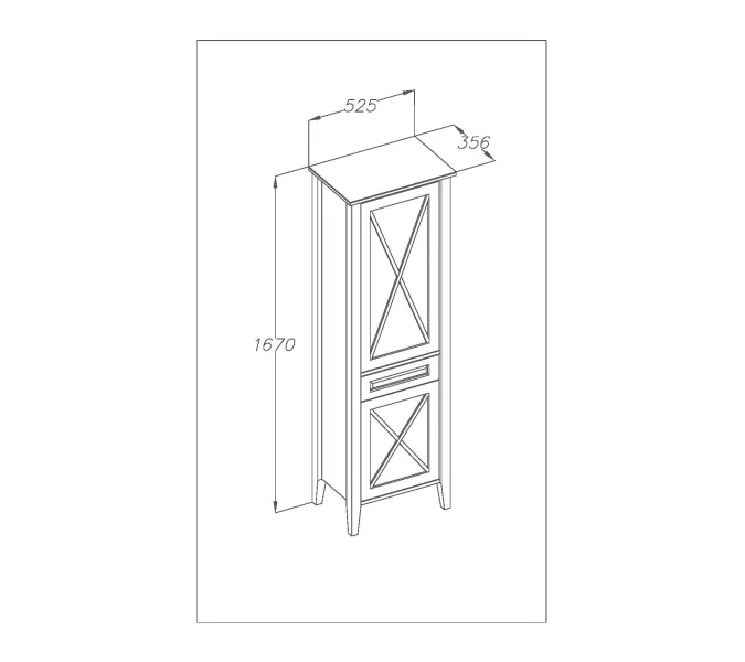 Пенал напольный OPADIRIS Палермо левый/правый  белый матовый, Выбрать цвет: Белый, Ориентация: Левая, изображение 8