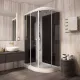 Кабина душевая  EC1231L/R  PARLY, Цвет стекла: тонированное, Высота поддона: Низкий, Цвет профиля: Белый, Выбрать размер: 120х80, Ориентация: левая