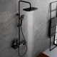 Душевая система MELANA-610501B MALE нерж.сталь, с тропическим душем, лейкой