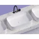 Умывальник чаша Ceramica Nova накладная прямоугольная Element 605*380*150мм, Выбрать цвет: Белый