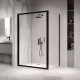 Душевой уголок RGW PA-142B (PA-21B+Z-050-5B) прозрачное/черный, Цвет стекла: прозрачное, Цвет профиля: Черный, Выбрать размер: 900x700