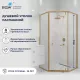 Душевой уголок RGW HO-088Gb прозрачное/золото, Цвет стекла: прозрачное, Цвет профиля: Золото, Выбрать размер: 90х90