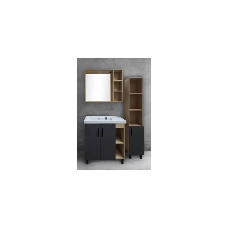 Мебель для ванной: Тумба напольная Grossman ФЛАЙ-80 дуб сонома/серая (ум.Фостер-80 Пр) 1 в магазине Акватория