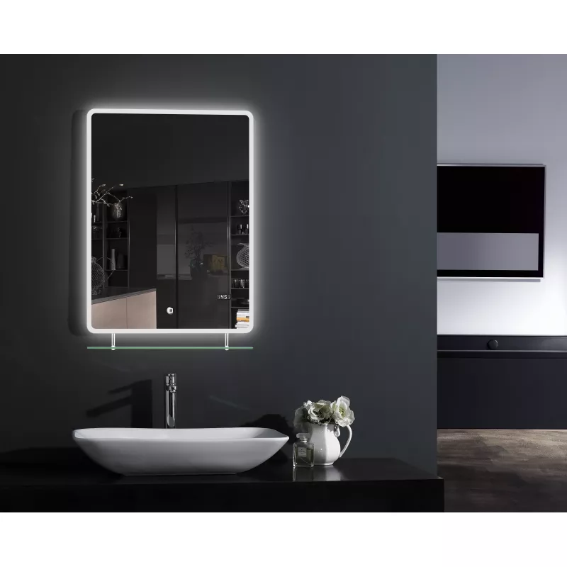 Мебель для ванной: Зеркало со встроенной подсветкой Esbano ES-2073 HDSA 60x80(с полочкой) 1 в магазине Акватория