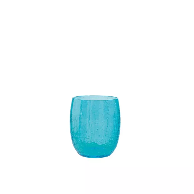 Аксессуары: Stil Haus Cracle  настольный стакан с эффектом битого стекла  голубое стекло 1 в магазине Акватория