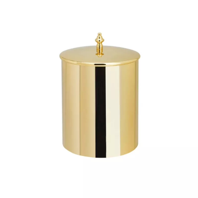 Аксессуары: Stil Haus  круглое ведро с крышкой  ручка от коллекции Prisma   золото 1 в магазине Акватория