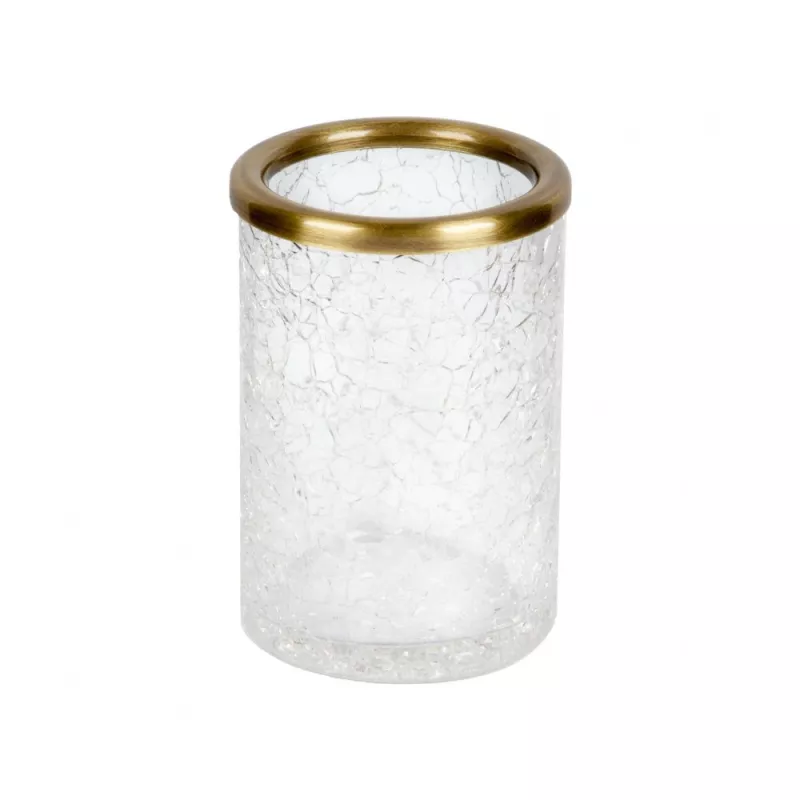 Аксессуары: Surya Crystal  стакан   светлая бронза - эффект битого стекла 1 в магазине Акватория
