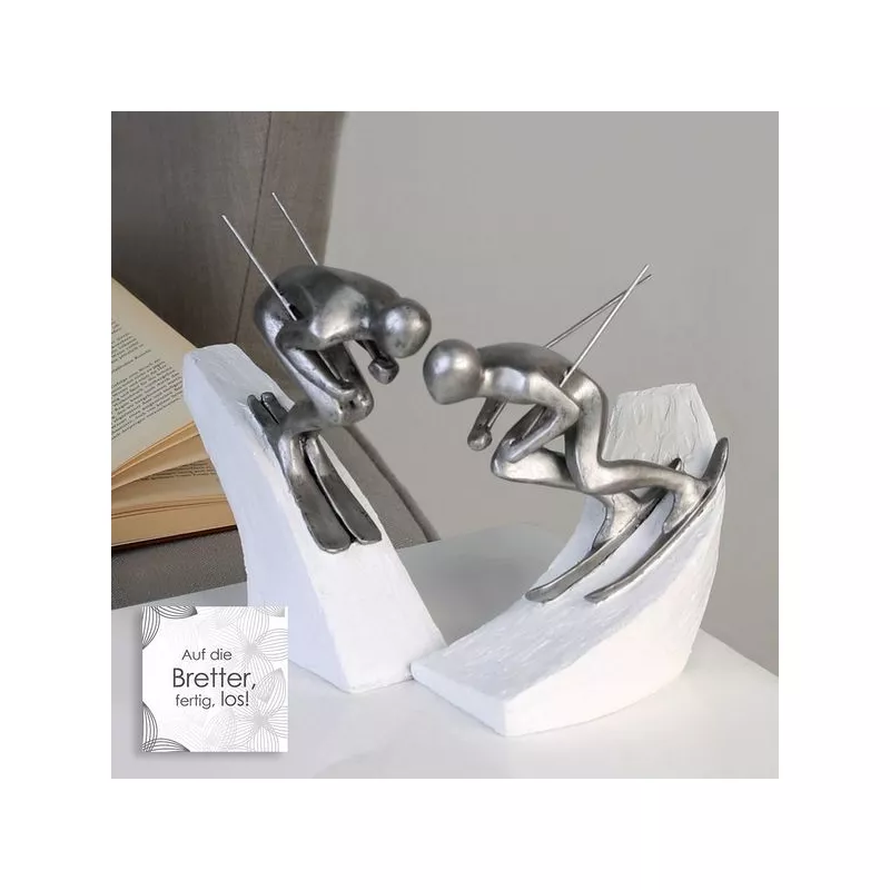 Аксессуары: Casablanca скульптура Горнолыжники  бело-серебристый (продаются парой)        1 в магазине Акватория