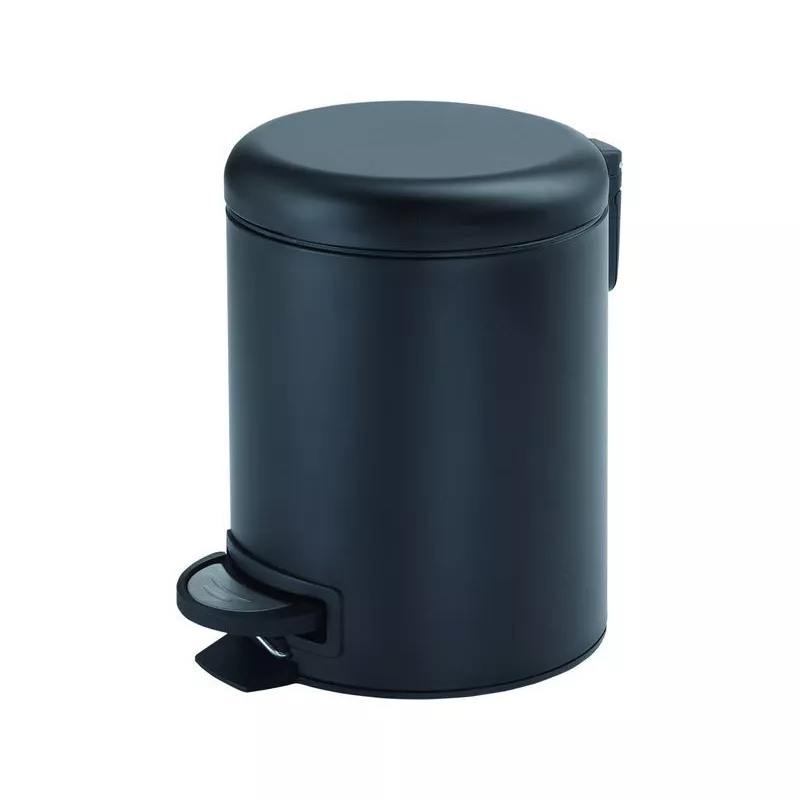 Аксессуары: Gedy G-Potty  круглый контейнер для мусора с педалью - 3 литра   черный матовый 1 в магазине Акватория