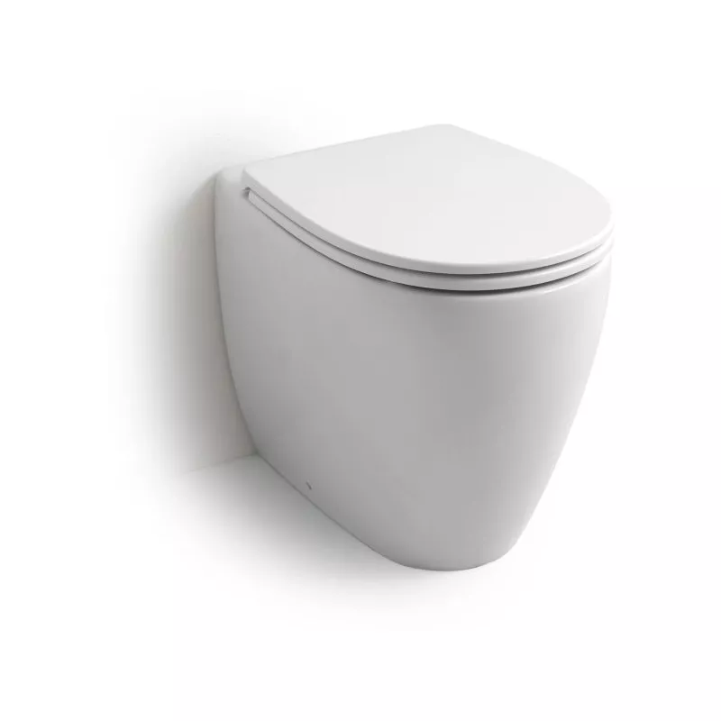 Санфаянс: Напольный унитаз White Ceramic Basic W020101 белый глянцевый 1 в магазине Акватория