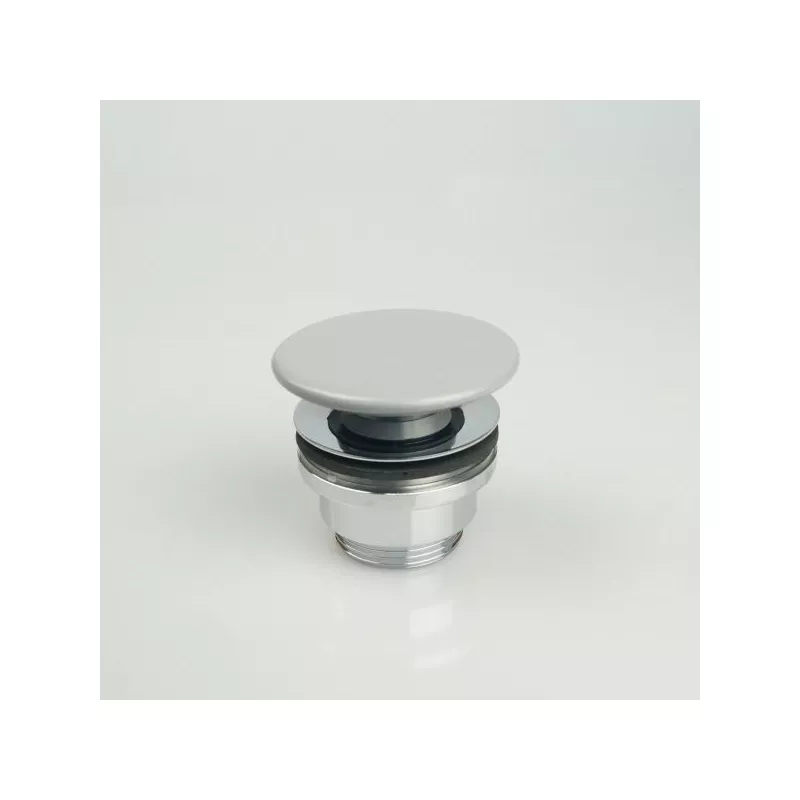 Санфаянс: White Ceramic донный клапан CLICK CLACK с керамической накладкой  серый матовый  1 в магазине Акватория