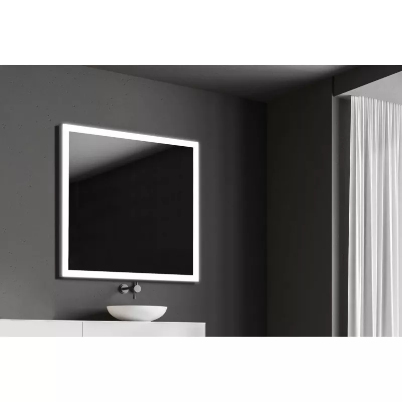 Мебель для ванной: Зеркало Xpertials ETNA 100х80 см С LED подсветкой, с кнопкой вкл/выкл и антизапотевания на полотне 1 в магазине Акватория