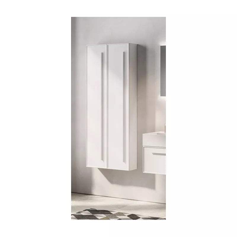 Мебель для ванной: Вертикальная колонна 30 см левая (1 дверь, 2 стекл. полки) белый матовый 1 в магазине Акватория
