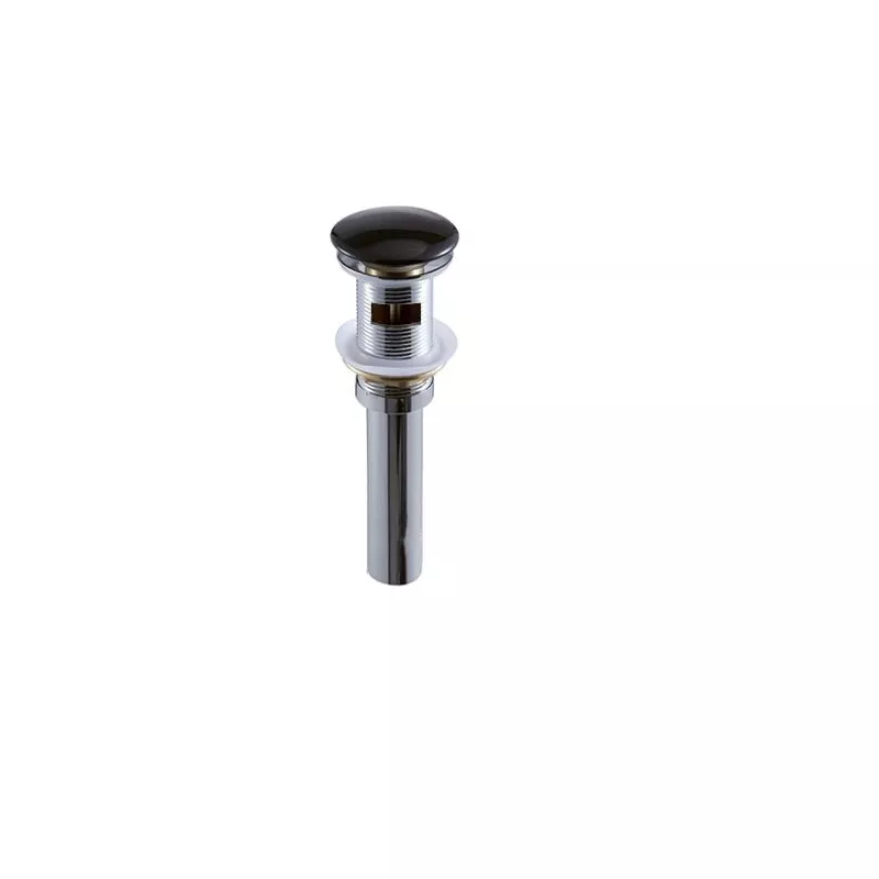 Санфаянс: Донный клапан для раковины CeramaLux RD026 керамический черный матовый с переливом 1 в магазине Акватория