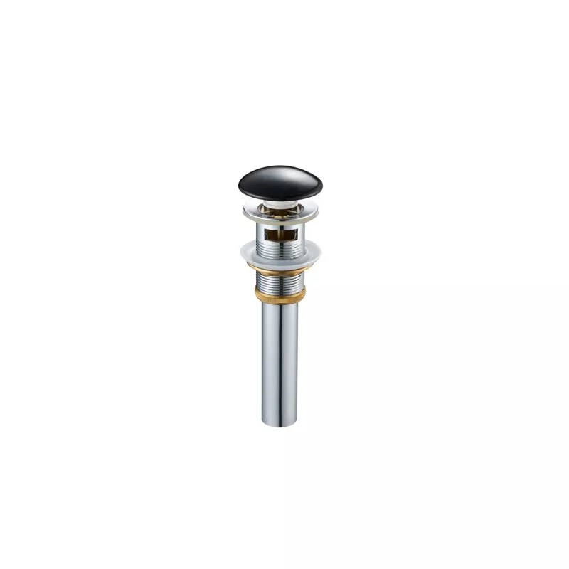 Санфаянс: Донный клапан с переливом Gid BLM100-1 черный матовый керамический 1 в магазине Акватория